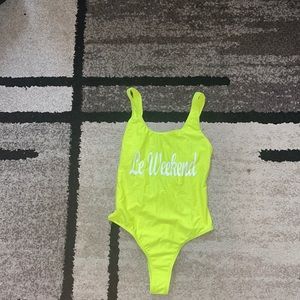 le weekend neon bathing suit